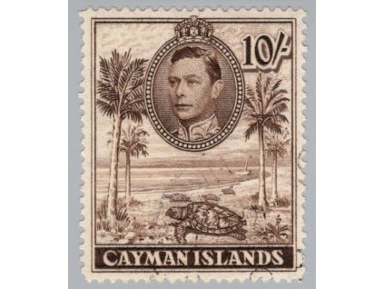 Kajmanské ostrovy 1938, Mi. 114 C, O 10 s Želva, koncovka