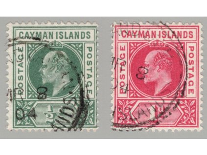 Kajmanské ostrovy 1901, Mi. 3-4, O 1/2 a 1 d