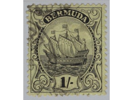Bermudy 1922, Mi. 80 b, O 1 s žlutozelená