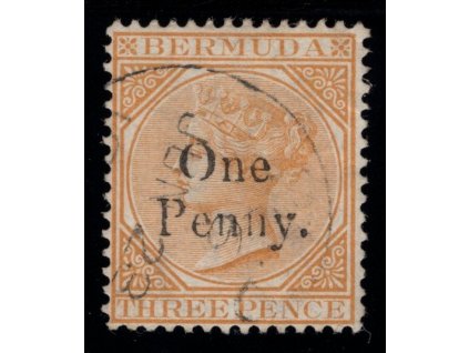 Bermudy 1875, Mi. 9, O 1 d / 3 d, zk. Köhler