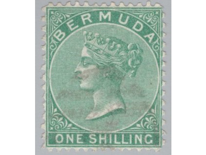 Bermudy 1865, Mi. 5 C, O 1 s, lehký otisk O