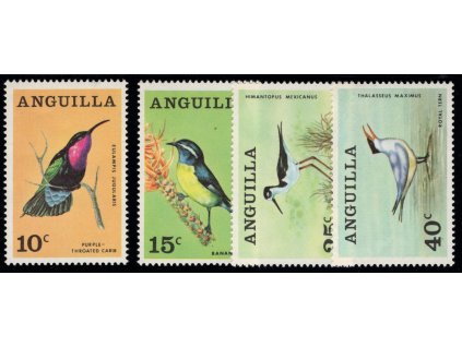 Anguilla 1968, Mi. 37-9, xx 15 - 40 c Ptáci, 10 c zdarma