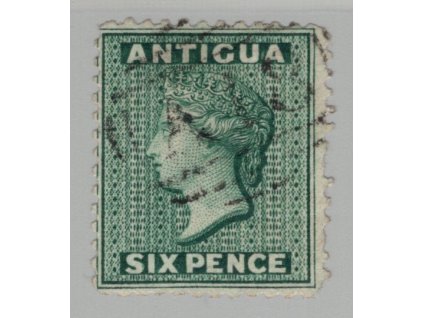 Antigua 1872, Mi. 5A, O 6 d, obrácená průsvitka