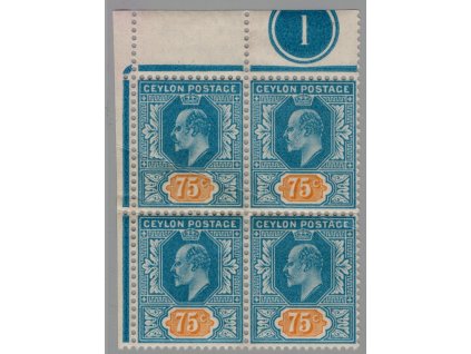 Cejlon 1903, Mi. 140, xx 75c Eduard