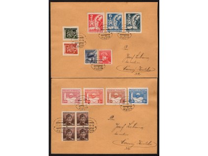 ČSR II 1945, ⌧︎ Košické vydání, O Krčín, 2 ks ⌧︎