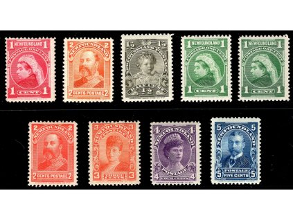 Kanada - Newfoundland 1897, Mi. 59-66, x Rodina, č. 63 nepočítáno
