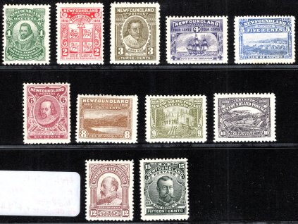 Kanada - Newfoundland 1910, Mi. 68-78, x 300 let, 6 c obrácené "Z"