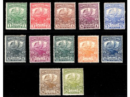 Kanada - Newfoundland 1919, Mi. 96-107 (bez 10 c), x Karibu, vl - sleva!