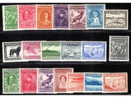 Kanada - Newfoundland 1932/44, Mi. 172-83+185-92 (komplet), x výplatní
