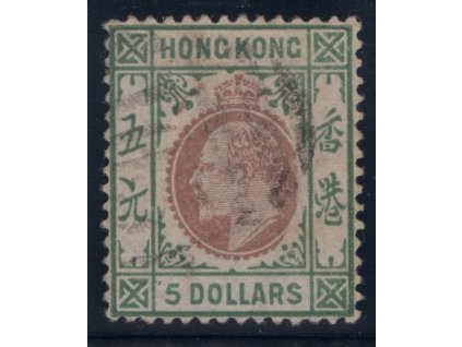 Čína - Hong Kong 1903, Mi. 74, O 5$ Eduard