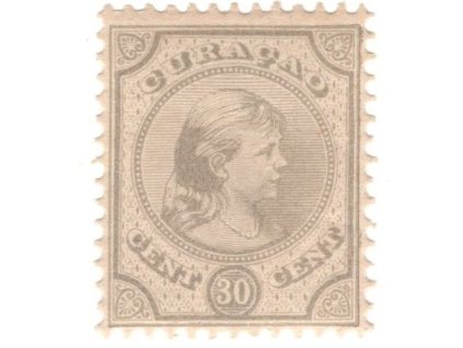 Nizozemské Antily - Curacao 1892, Mi. 29, x 30 c, koncovka