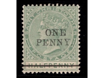 Svatý Kryštof 1886, Mi. 16, x 1 d / 1/2 d, KC SG 50 £