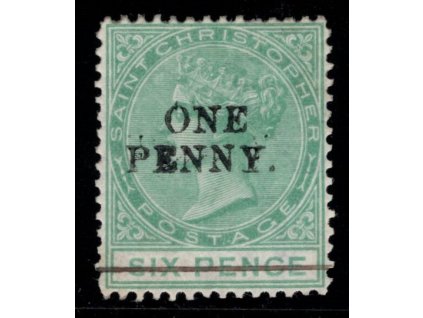 Svatý Kryštof 1886, Mi. 15, (x) 1 d / 6 d, KC SG 21 £