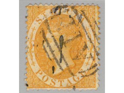 Sv. Lucie 1864, Mi. 8 C, O 4 d, vada - sleva!