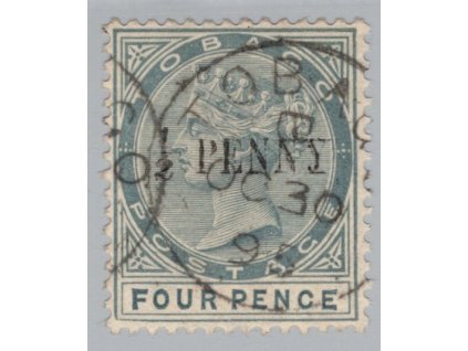 Tobago 1886, Mi. 25, O 1/2 / 4 d