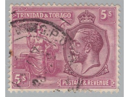 Trinidad a Tobago 1922, Mi. 113, O 5 s, dv - sleva!