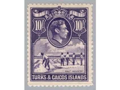 Turks a Caicos 1938, Mi. 131, xx 10 s, koncovka