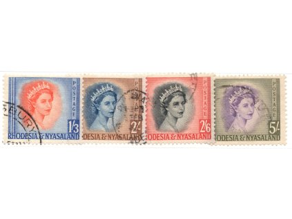 Rhodesie a Ňasko 1954, Mi. 11-14, O 1,3 - 5 s