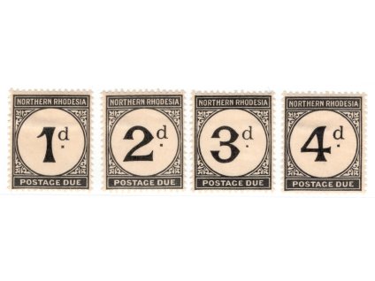 Rhodesie - Severní Doplatní 1929, Mi. P 1-4, x