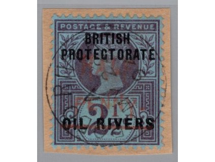 Nigérie - Oil Rivers 1893, Mi. 9 IV. a, △ 1/2  /  2 1/2