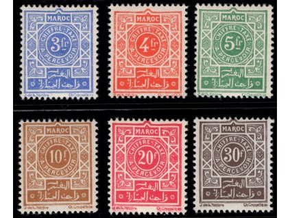 Maroko Doplatní 1945, Mi. P27-29, xx 10 - 30 F, ostatní zdarma