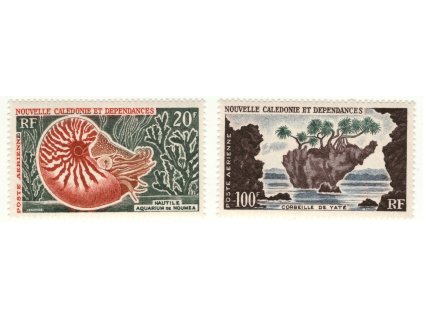 Nová Kaledonie 1962, Mi. 383-4, xx Letecké