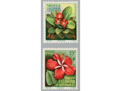 Nová Kaledonie 1958, Mi. 361-2, xx Květiny
