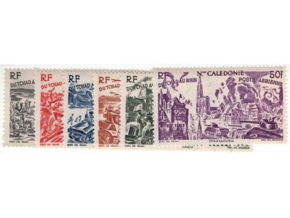 Nová Kaledonie 1946, Mi. 320-5, x Rýn