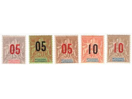 Nová Kaledonie 1912, Mi. 102-6, x