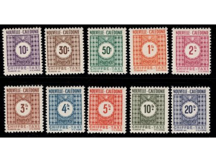 Nová Kaledonie Doplatní 1948, Mi. P 32-41, x