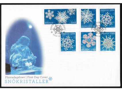 Švédsko 2010, ⌧︎ FDC Sněhové vločky