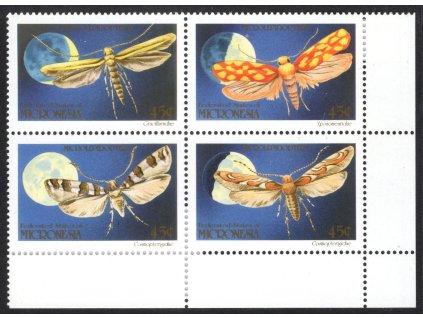 Mikronésie 1990, Mi. 199-202, xx Motýli