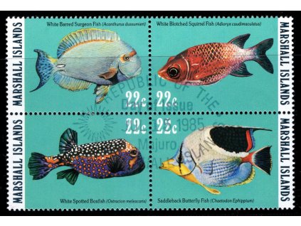 Marshallovy ostrovy 1985, Mi. 50-3, O Ryby, 4-blok