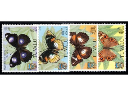 Tuvalu 1981, Mi. 133-6, xx Motýli