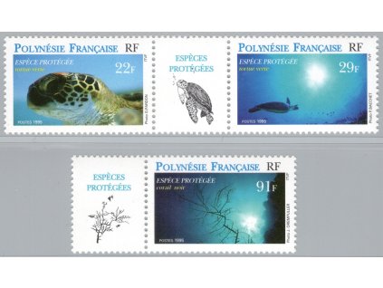 Francouzská Polynésie 1995, Mi. 676-8, xx Ryby