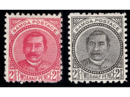 Samoa 1892+96, Mi. 15 + 21, x 2,5 d, dv - sleva!