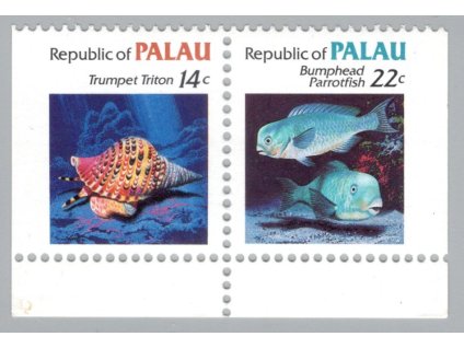 Palau 1985, Mi. 74-5 D, xx 14 + 22 c Moře
