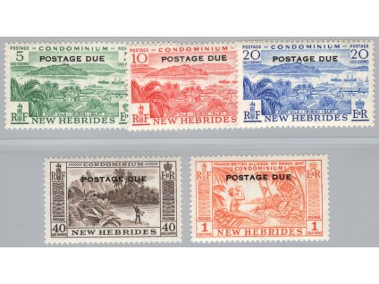 Nové Hebridy Doplatní 1957, Mi. P41-5, xx Franc.