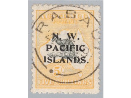 Austrálie - Severozápadní tichomořské ostrovy 1919, Mi. 30, O 5 sh, krásné O Rabaul