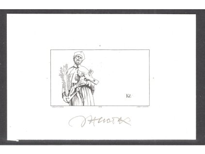 ČSR II 1992, Pof. Nevydaná (ZT - OPR), (x) 8 Kčs Nepomucký, bez názvu státu a hodnoty