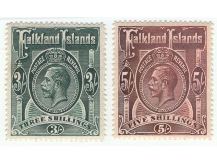 Falklandy 1912, Mi. 31-2, x 3 a 5 s, sleva!
