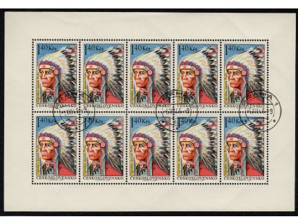 ČSR II 1966, Pof. PL 1541, O PL Indián, kulatá razítka, svěží lep, luxusní jakost