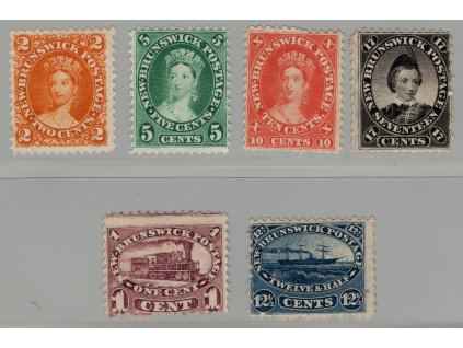 Kanada - Nový Brunšvik 1860, Mi. 4-9, (x)