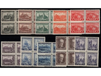 ČSR I 1928, Pof. 233-42 čtyřbloky, xx 10. výročí vzniku ČSR (Jubilejní)