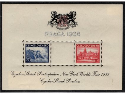 ČSR I 1939, xx Exilový aršík - PRAGA 1938 - New York 1939