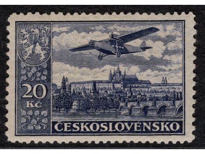 ČSR I Letecké 1930, Pof. L14C, xx 20 Kč Letecké s Řz 13 3/4 : 12 1/4, zk. Gilbert a Karásek