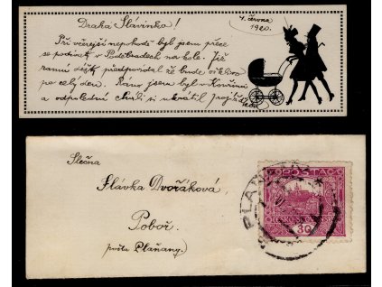 ČSR I 1920, ⌧︎ malého formátu s 30 h Hradčany