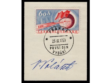 ČSR II 1959, Pof. 1069, △ Raketa, s podpisem autora V. Polášek
