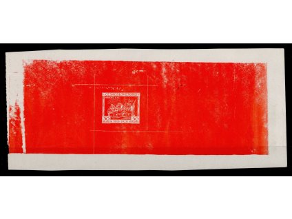 ČSR I 1928, Pof. 233 ZT, (x) 30 h Jubilejní, zkusmý tisk v podobě velkého aršíku, negativní obraz, nevyčištěná deska