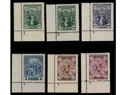 ČSR I 1929, Pof. 243-7, x Svatý Václav, s DČ 1-2